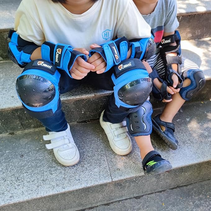 JBM Adult & Kids Knee Pads Elbow Pads and Wrist Guards for Inline Skating, Roller Skating, Skateboarding, Scootering-BubblyBeeBaby