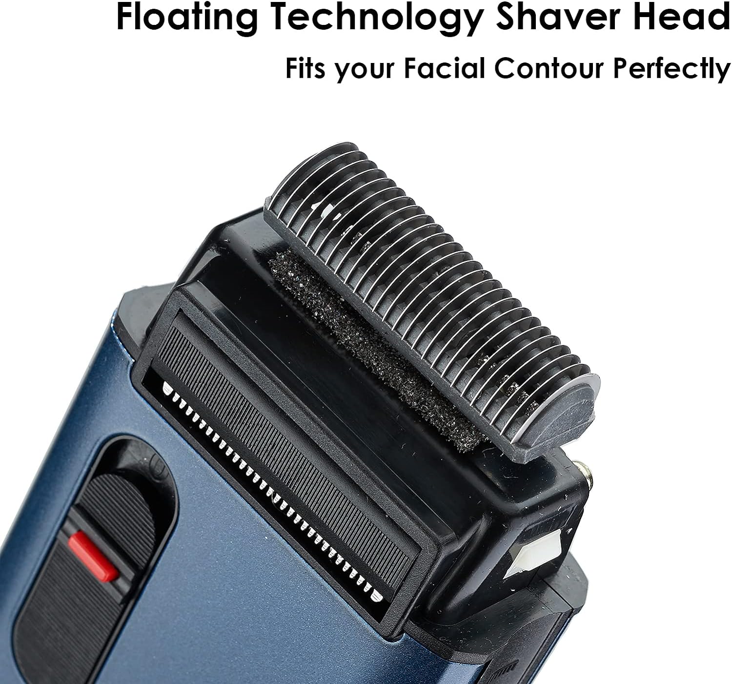 Retro Electric Razor for Men, Rechargeable Mens Gold Foil Shavers,Travel Electric Shavers for Men(Blue)