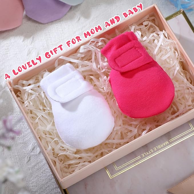 Adjustable Baby Mittens No Scratch Newborn Cotton Breathable Gloves Warm Baby Mitts for Boys Kids-BubblyBeeBaby