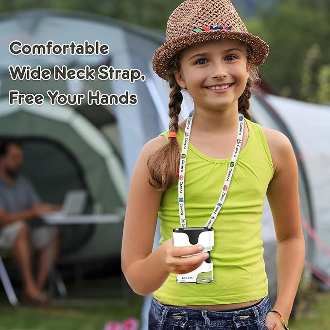 1000X Handheld Microscope for Kids 4K 2.0" Screen Rechargeable Mini Pocket Digital Microscopes w/Slides Kit Portable Edu Gift Age 4-6 8-12 Children Students (White)-BubblyBeeBaby