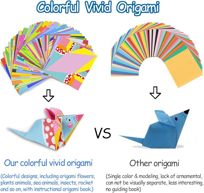 hapray Origami Kit for Kids Ages 5-8 8-12, with Guiding Book, 152 Paper with 72 Patterns, DIY Art and Craft Projects, Beginners Children's Day Gift Boy Girl-BubblyBeeBaby