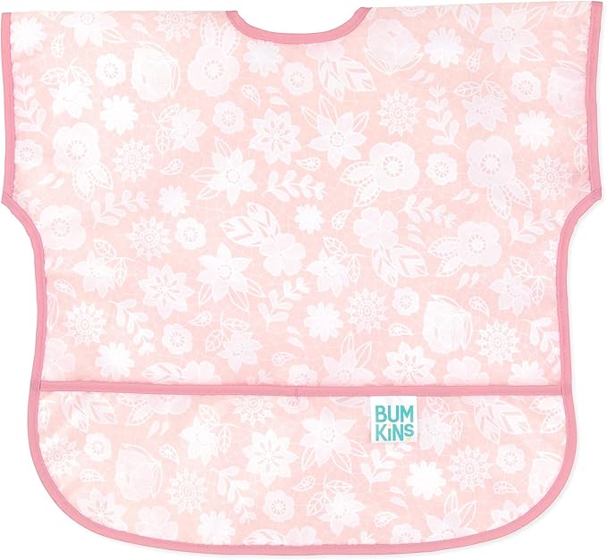 Bumkins Bibs - Toddler Bibs, Waterproof, Large for 1-3 Years, Short Sleeve-BubblyBeeBaby