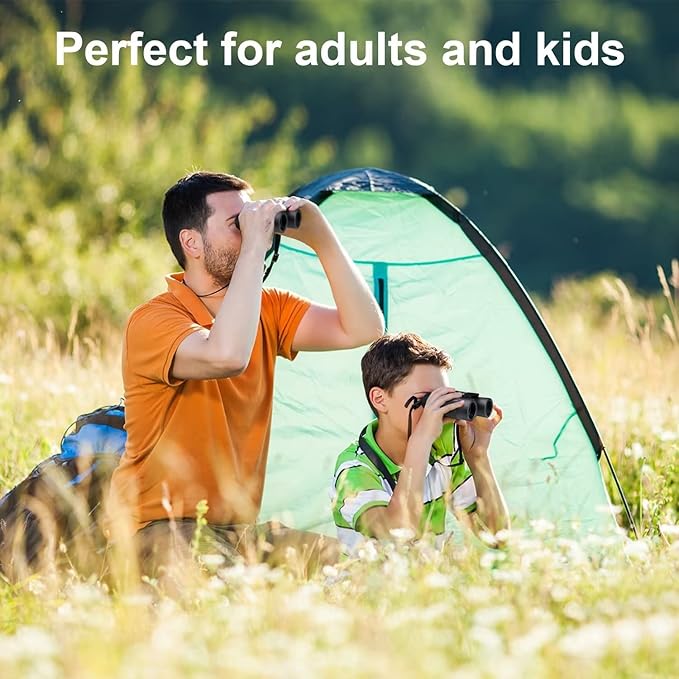 12X25 Mini Pocket Binoculars for Adults Kids, Small Compact Binoculars for Bird Watching, Opera Concert-BubblyBeeBaby