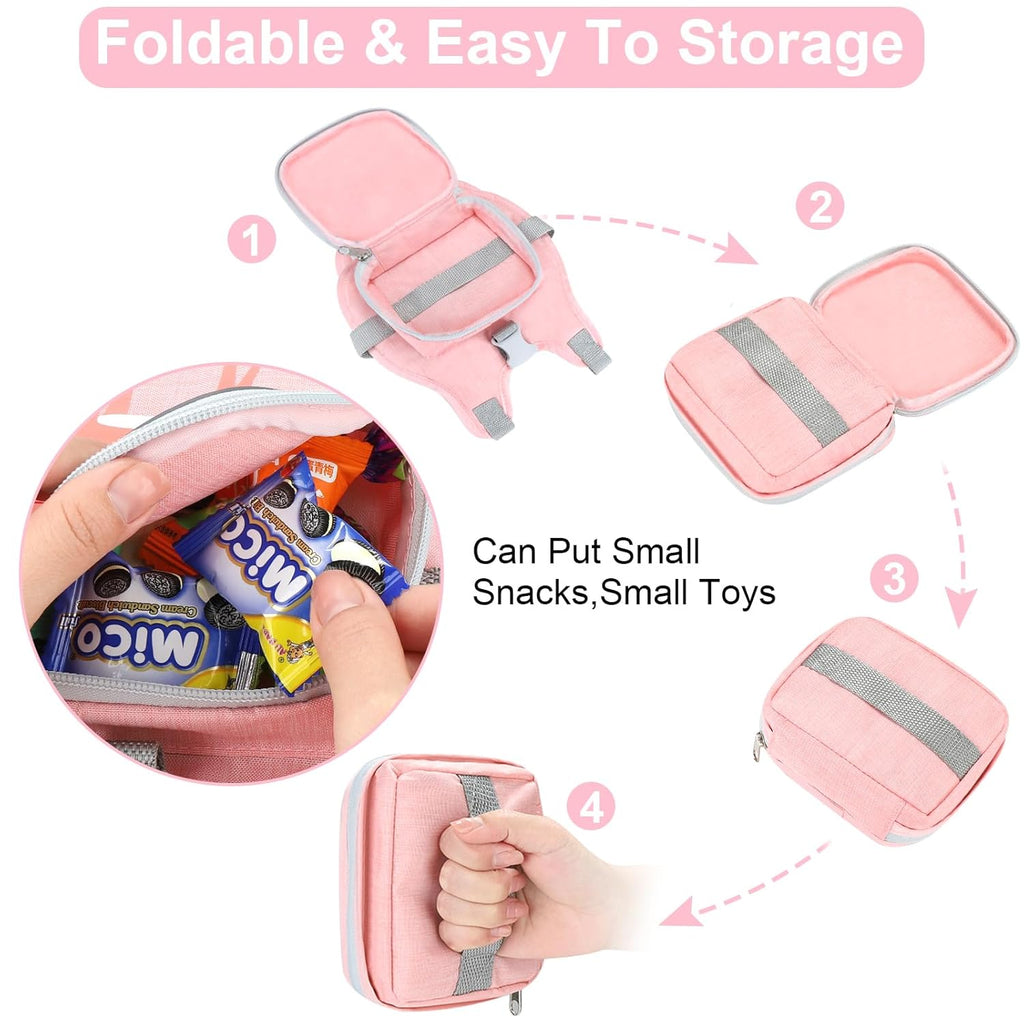 Accmor Toddler Harness Leash + Anti Lost Wrist Link, Cute Deer Kids Harness with Leash, Collapsible Child Leash Baby Walking Harness Protector Wristband Strap for Baby Girls Outdoor