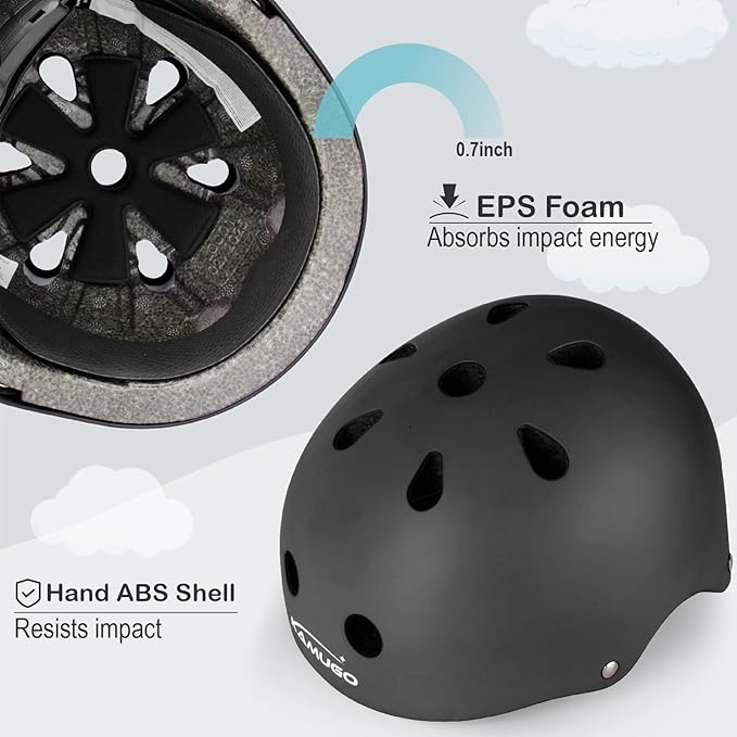 KAMUGO Kids Bike Helmet,Toddler Helmet Adjustable Kids Bicycle Helmet Girls Or Boys Ages 2-8/8-14 Years Old Multi-Sports for Cycling Skateboard Scooter-BubblyBeeBaby