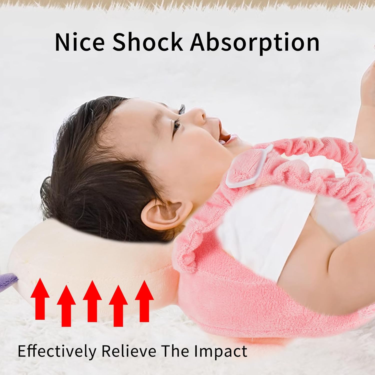 Baby Head Protector Backpack, Toddler Toddler Head Protector, Toddler Head Protector Padded Backpack Elasticated Carrier Wear(Fairy)