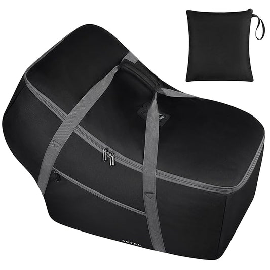 Infant Car Seat Travel Bag Fit Nuna Pipa All Model Car Seat and Base, Fit Doona Baby Stroller, Padded Car Seat Bags for Air Travel, Gate Check Bag with Side Pocket, 5 Protective Feet, Storage Bag-BubblyBeeBaby