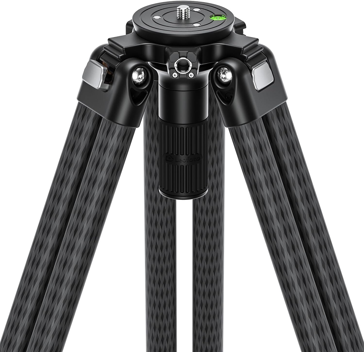 Leofoto LVC-253C+BV-20 Video Tripod, Twin Leg, Integrated Bowl, Leveling Base with Handle, 3 Leg Sections, Fluid Head Set, Lever Release Clamp