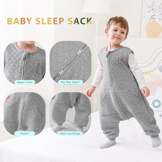 HOMEAL Toddler Sleep Sack with Legs, Wearable Blanket Baby, Sleep Sack 12-24 Months-BubblyBeeBaby