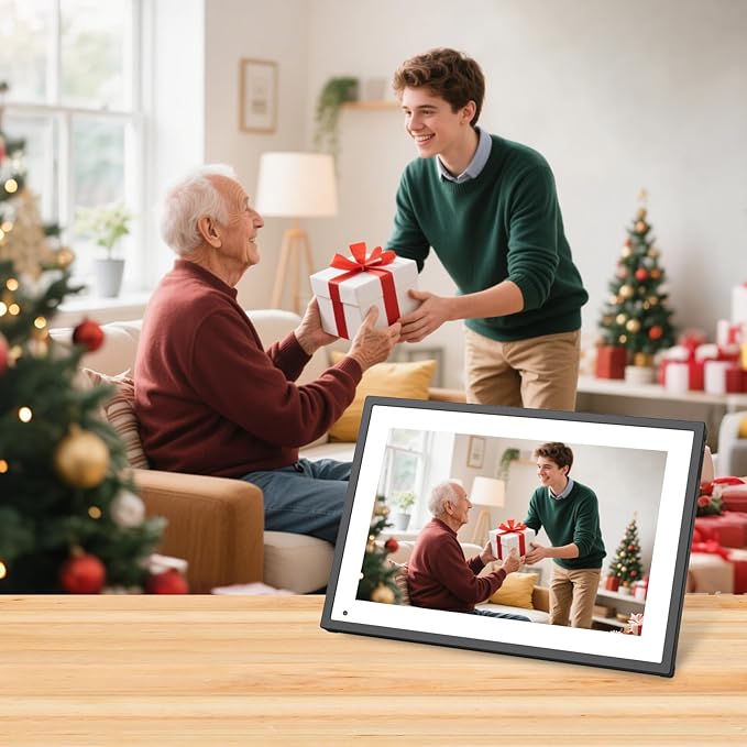 10.1 Inch Smart Digital Calendar Planner & Chore Chart, IPS HD Touchscreen Interactive Display for Family Schedules, Built-in Digital Picture Frames Function - Streamline Household Organization-BubblyBeeBaby