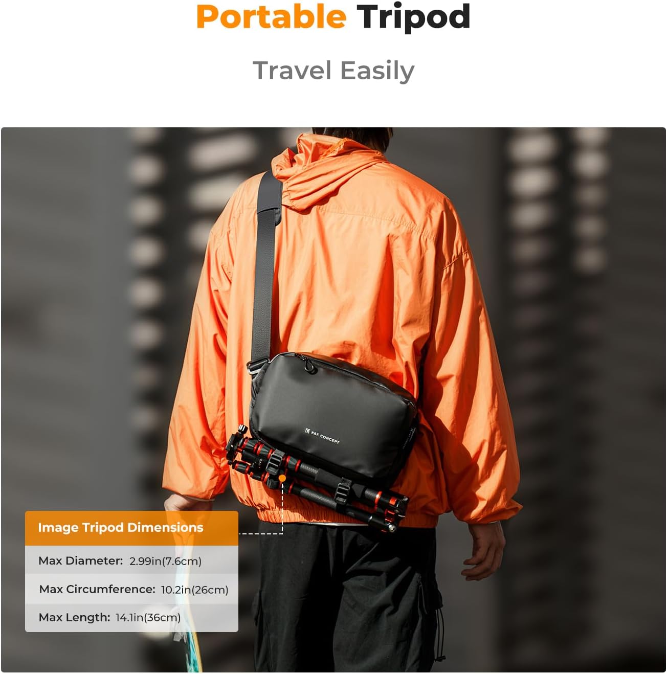 K&F Concept 2 in 1 Sling Bag Everyday Shoulder Bag & Multifunction Photography Crossbody Camera DSLR Backpack Portable Bag