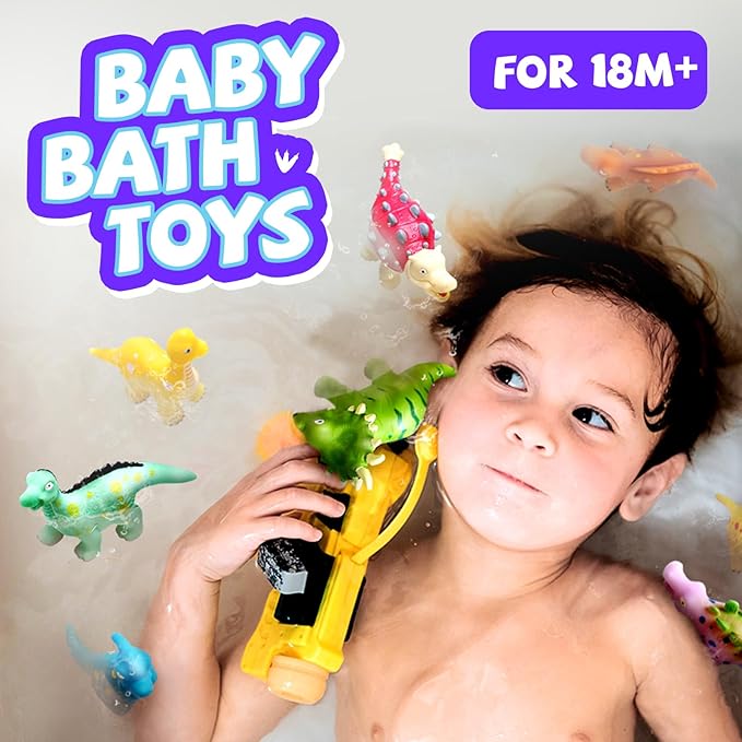 Hely Cancy Dinosaur Bath Toys Mold Free-BubblyBeeBaby