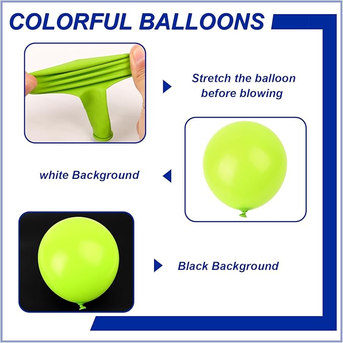 140pcs Light Green Round Balloons Different Sizes 18 12 10 5 Inch Latex Balloons for Arch Decoration Party Balloon Kit for Graduation Birthday Party Wedding Balloon Baby Shower Decoration-BubblyBeeBaby