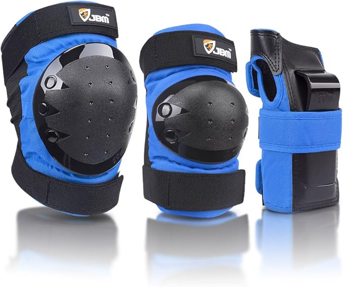 JBM Adult & Kids Knee Pads Elbow Pads and Wrist Guards for Inline Skating, Roller Skating, Skateboarding, Scootering-BubblyBeeBaby