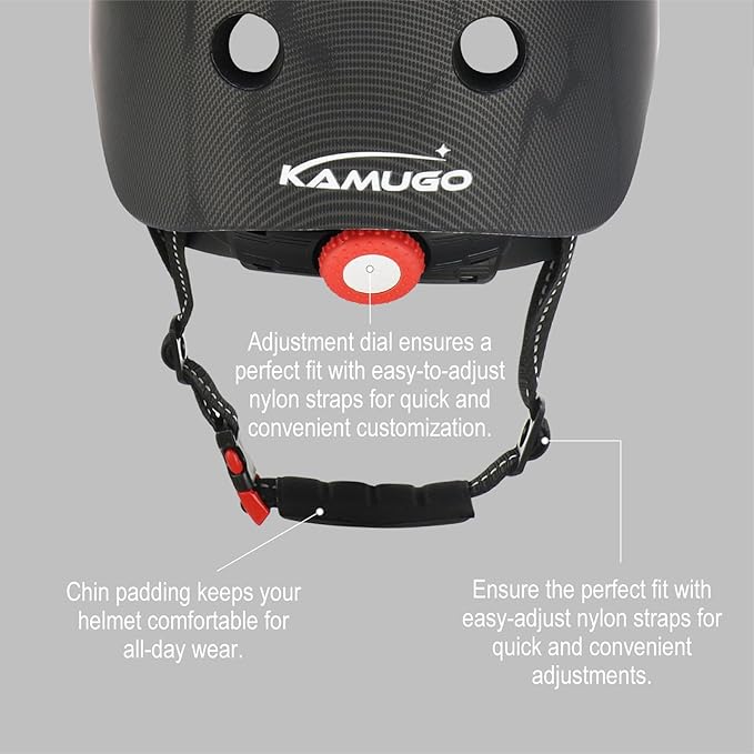 KAMUGO Kids Bike Helmet Set, Toddler Helmet for Ages 2-8 Boys Girls with Sports Protective Gear Set Knee Elbow Wrist Pads for Skateboard Cycling Scooter Rollerblading-BubblyBeeBaby