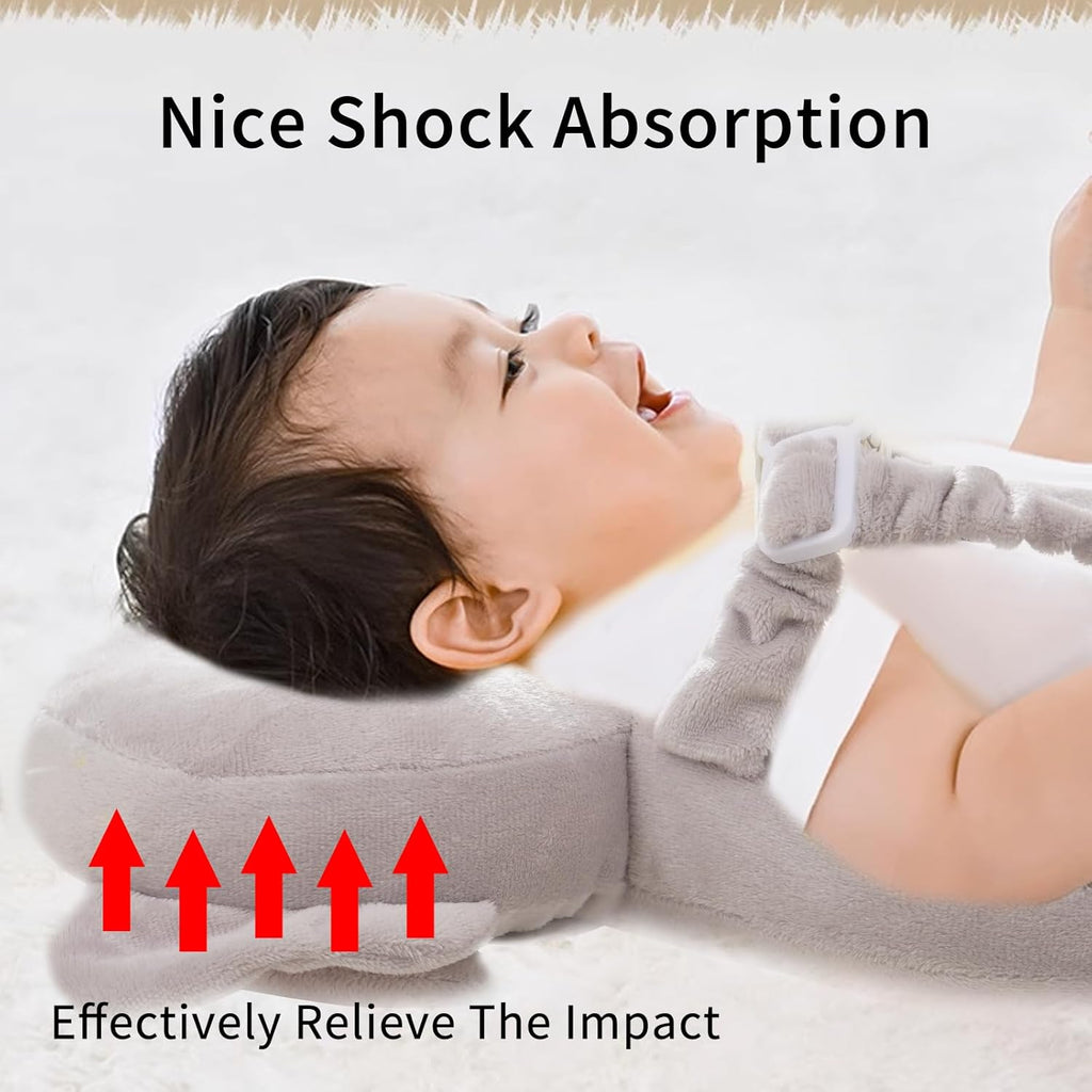 Baby Head Protector Backpack, Toddler Toddler Head Protector, Toddler Head Protector Padded Backpack Elasticated Carrier Wear (Elephant)