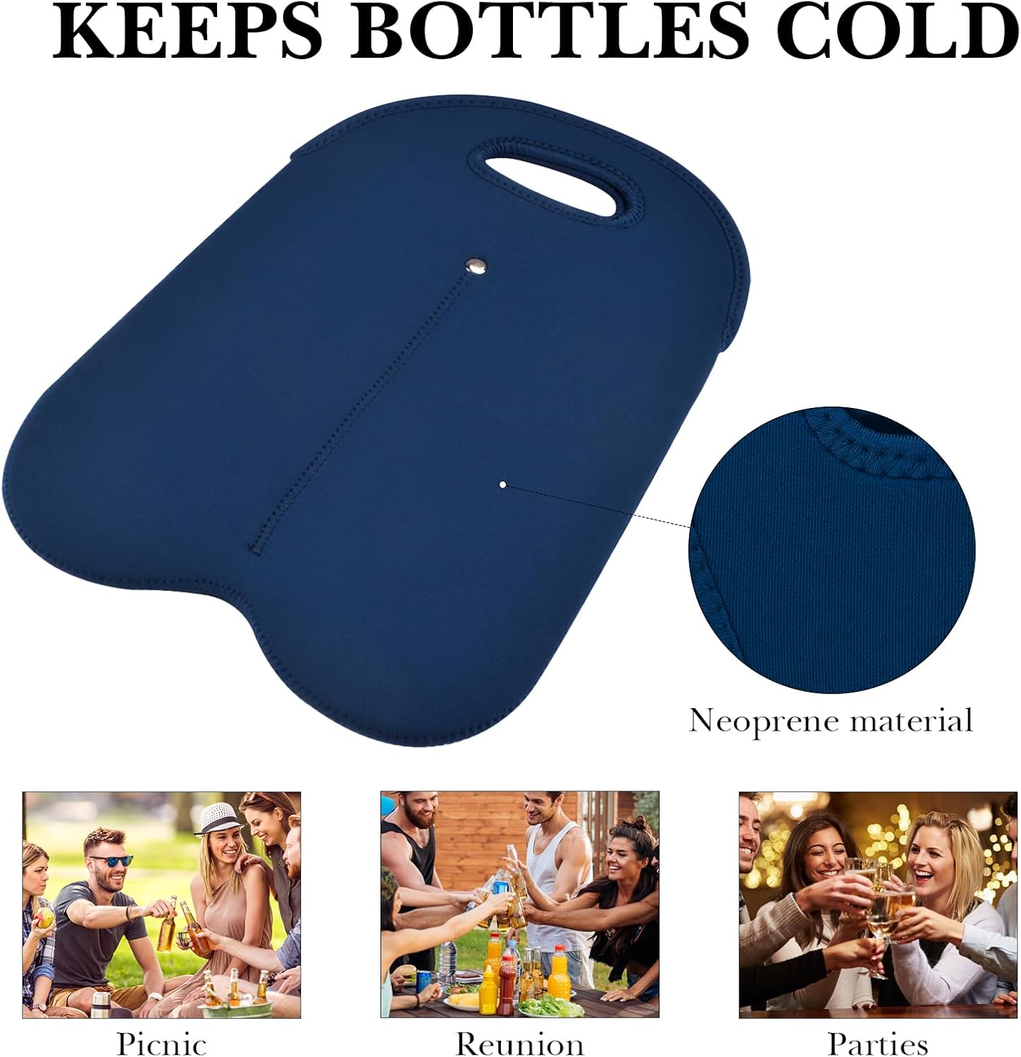 Linkidea Wine Travel Carrier & Cooler Bag, Wine Carrying Tote Picnic Cooler