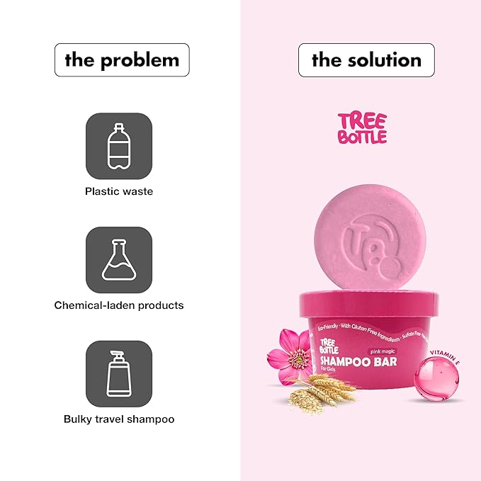 Hydrolyzed Oat Protein + Squalane Shampoo Bar for Girls - 4.5oz - For all Hair Types - Gentle on sensitive Eyes & Scalp - Natural, Tear-Free, Sulfate & Paraben-Free - Made in USA - 4.5oz-BubblyBeeBaby