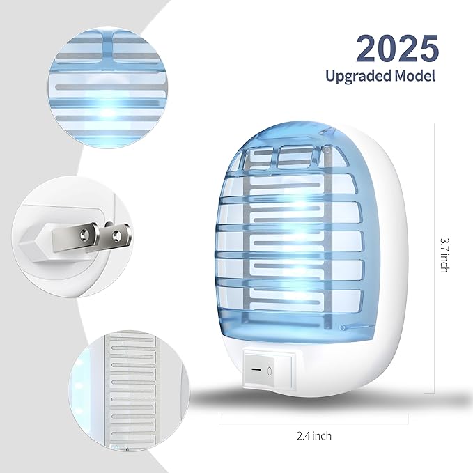 Indoor Bug Zappers, Fly Traps for Indoors, Insect Traps for Home Mosquito Killer for Kids & Pets, Home, Kitchen, Bedroom, Baby Room, Office (6 Packs)-BubblyBeeBaby