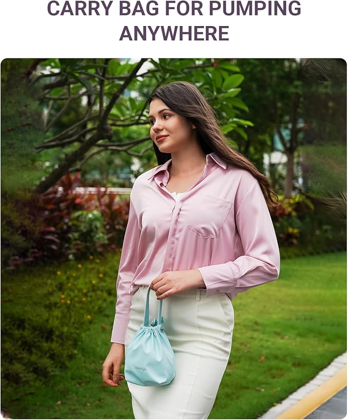 Heated Wearable Breast Pump, Industry-Leading Heating Tech, Innovative Magnetic Charging Cable, App Control, Anti-dust Cover, Hospital-Grade Suction, 1 Pack-BubblyBeeBaby