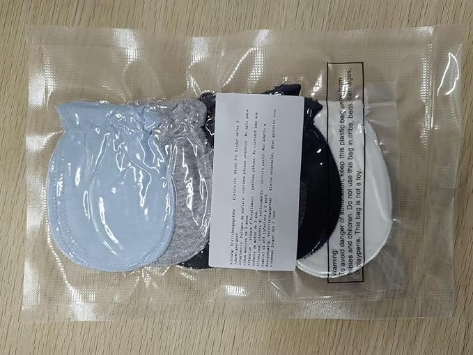 Syhood 6 Pairs Newborn Baby Mittens Cotton No Scratch Infant Gloves Mitten for Baby 0-6 Months Boys Girls-BubblyBeeBaby