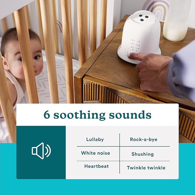 Homedics Sound Machine and Projector with 6 Soothing Sleep Sounds for Your Baby and Kids and Tilt Projector with 9 Images to Help Your Kids Fall Asleep-BubblyBeeBaby