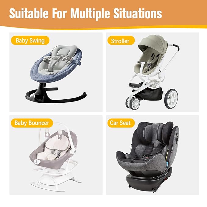 KAKIBLIN Baby Neck Pillow, Upgraded Baby Support Pillow,Head Pillows for Carseat, Newborn Neck Support for Car Seat,Pushchair,Travel(Brown)-BubblyBeeBaby