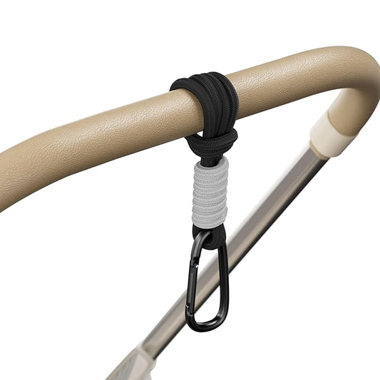 SURDOCA Baby Stroller Hooks, Stroller Clips and Hooks for Diaper Bag, Mommy Bag Hook for Stroller Heavy Duty, Universal Stroller Hanger and Strap, Stroller Accessories for Mom-BubblyBeeBaby