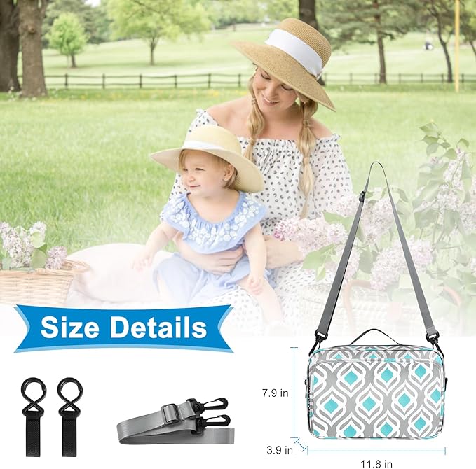 Accmor Stroller Organizer, Universal Stroller Organizer with Insulated Cup Holder Pocket, Dual Purpose Large Capacity Stroller Bag Caddy, Stroller Accessories Fits for Uppababy, Doona, Nuna Strollers-BubblyBeeBaby