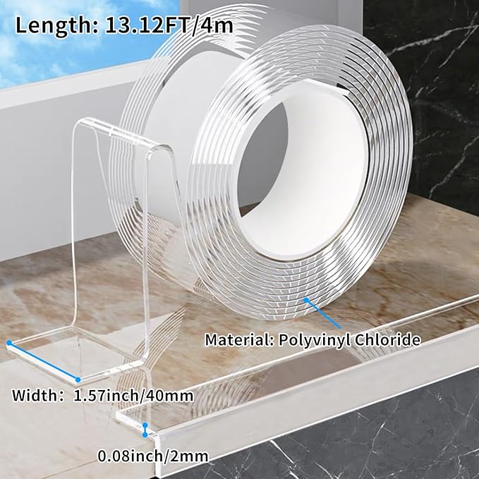 1.57 in x 13.12 FT,Edge Corner Protector Baby Proofing,Soft Clear Furniture Table Corner Guard & Edge Safety Cabinet Door Bumper,Crib Bumpers,Wall Protector-BubblyBeeBaby