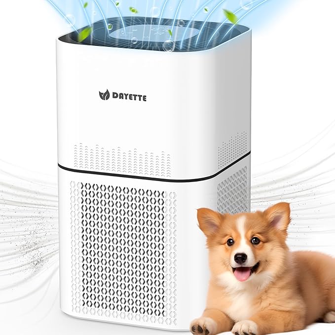 HEPA 14 Air Purifiers for Home Large Room Up to 2200ft², DAYETTE Air Purifiers for Bedroom with Air Quality Sensor, Remove 99.97% of Dust, Odor, Pets Dander, Smoke-BubblyBeeBaby