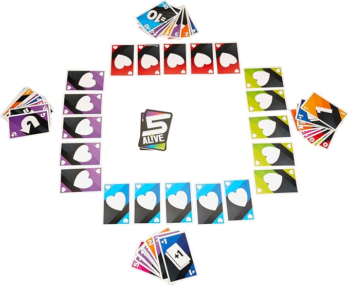 Hasbro Gaming 5 Alive Card Game, Fast-Paced Game for Kids and Families, Easy to Learn, 2 to 6 Players, Fun Summer Activities, Vacation Travel Essentials, Ages 8+-BubblyBeeBaby