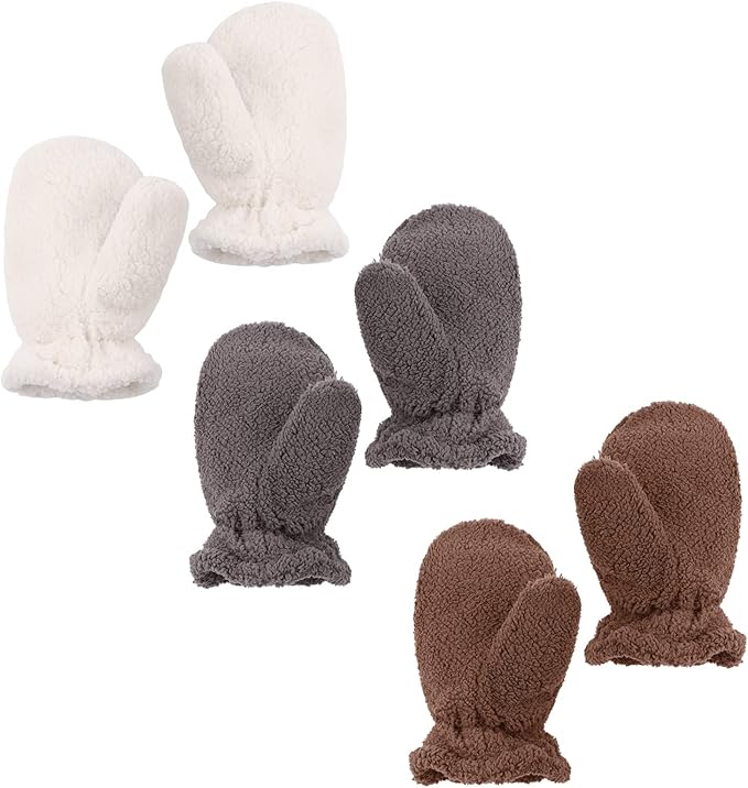 Zsedrut Baby Boys Winter Glove Warm Toddler Infant Girls Mittens Fleece Lined Gloves 1-7 Years-BubblyBeeBaby
