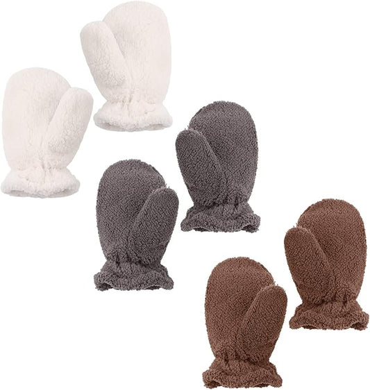 Zsedrut Baby Boys Winter Glove Warm Toddler Infant Girls Mittens Fleece Lined Gloves 1-7 Years-BubblyBeeBaby