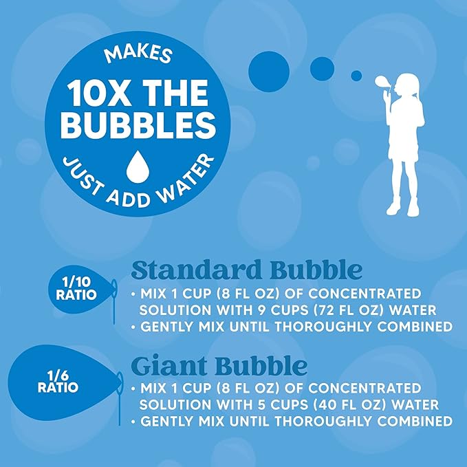 JOYIN 32 oz Bubble Solution Refills (Close to 1L/ 2.5 Gallon), Concentrated Solution for Bubble Machine, Wands, Blower, Easter (Purple)-BubblyBeeBaby