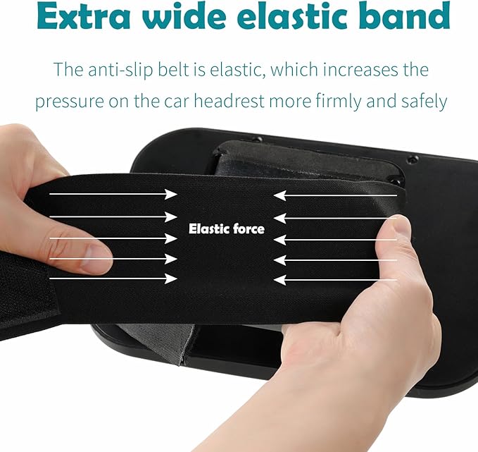 Funbliss Fixed Headrest Baby Car Mirror, Car Mirror for Baby Compatible with Tesla and other vehicles,360° Rotation, Shatterproof Plastic, No Assembly Required-BubblyBeeBaby