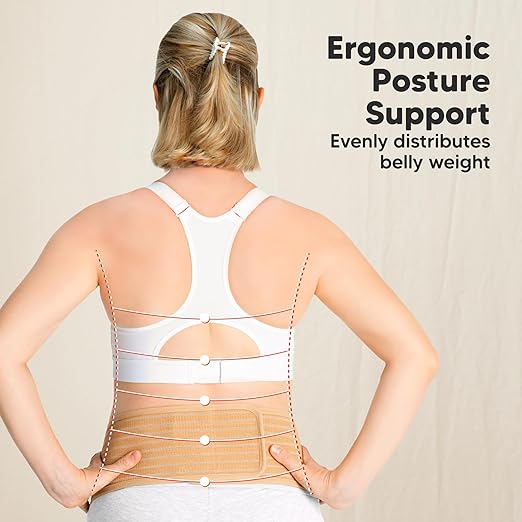 KeaBabies Maternity Belly Bands for Pregnant Women - Soft & Breathable Pregnancy Belly Support Band, Adjustable Maternity Belt for Back, Pelvic Support, Comfortable, Easy to Use (Classic Ivory, M/L)-BubblyBeeBaby