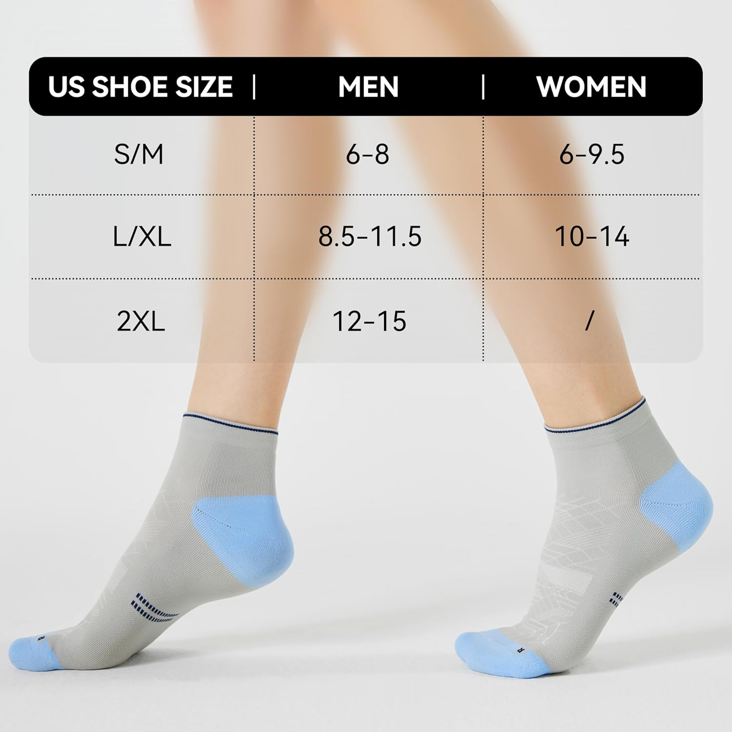 CS CELERSPORT 2/5 Pairs Ankle Compression Socks for Men and Women Running Athletic Socks