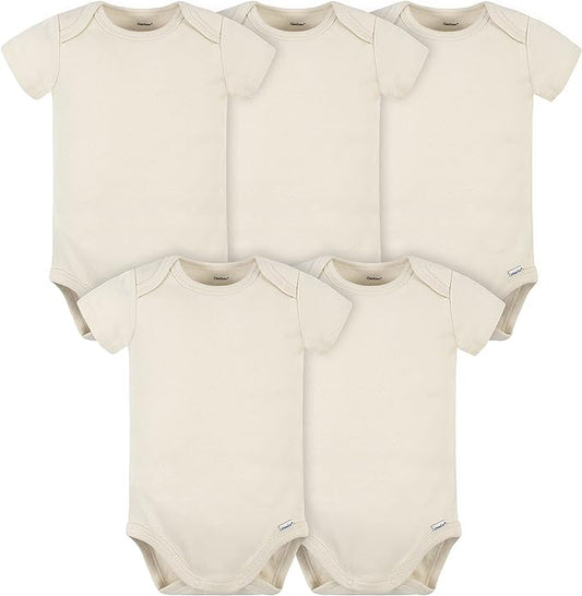 Gerber baby-boys 5 Pack Onesies Multi-packs Bundle Interlock 180 Gsm-BubblyBeeBaby