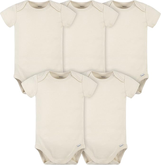 Gerber baby-boys 5 Pack Onesies Multi-packs Bundle Interlock 180 Gsm-BubblyBeeBaby