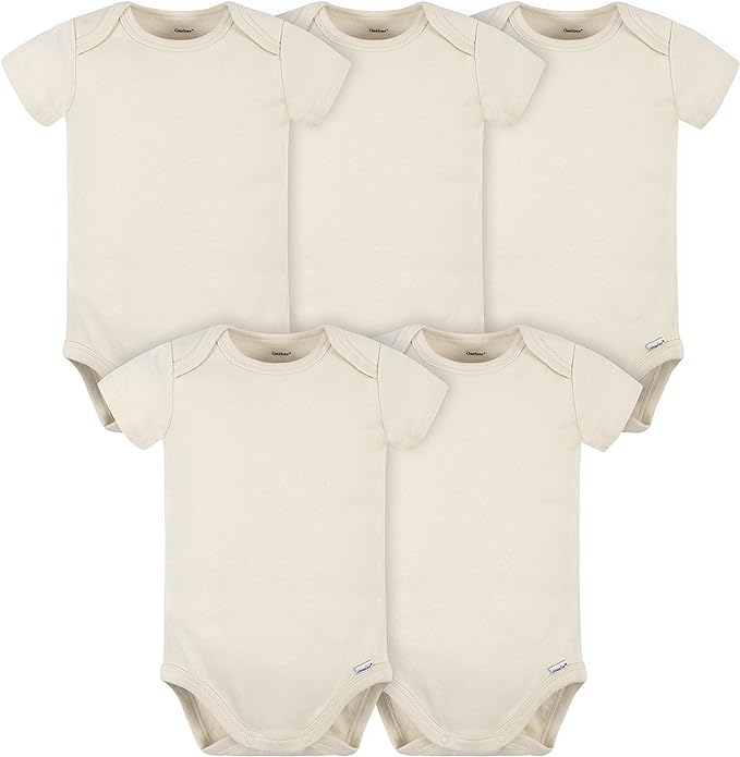 Gerber baby-boys 5 Pack Onesies Multi-packs Bundle Interlock 180 Gsm-BubblyBeeBaby