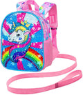 gxtvo Toddler Backpack Leash, 9.5" Kids Safety Leashes Bookbag for Children Boys Girls - Unicorn/Butterfly/Mermaid/Dinosaur