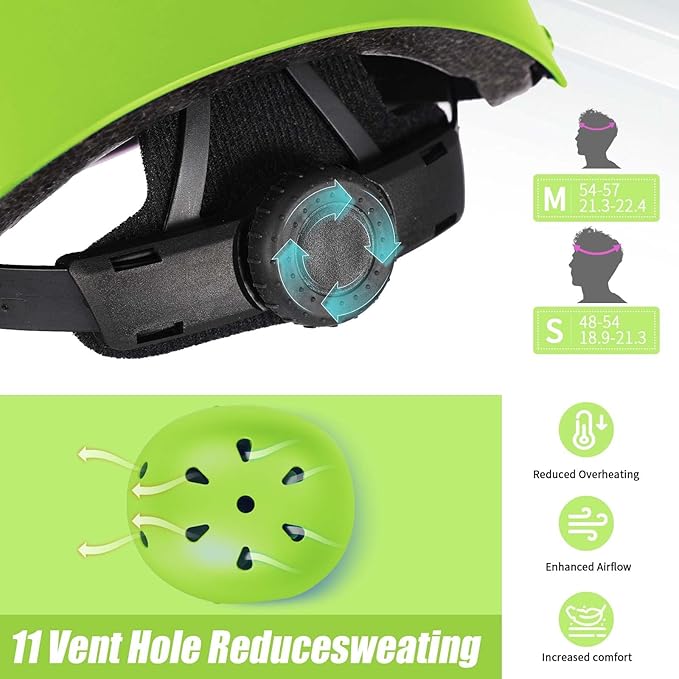 Kids Bike Helmet Set Adjustable Helmet for Ages 3-15 Kids Toddler Boys Girls Youth, Multi-Sport Bicycle Skateboarding Football Rollerskating Scooter Rollerblade Balance Bike Helmets-BubblyBeeBaby