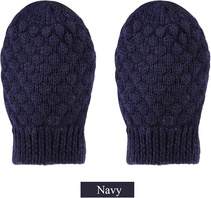 Baby Knit Mittens Toddler Boys Girls Gloves Winter Infant Newborn No Scratch Mitten 0-3 Years-BubblyBeeBaby