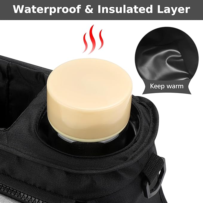 Accmor Universal Stroller Organizer with Insulated Cup Holder Detachable Phone Bag and Shoulder Strap,Stroller Bag Caddy Organizer Fits for Uppababy, Baby Jogger, Britax Strollers-BubblyBeeBaby