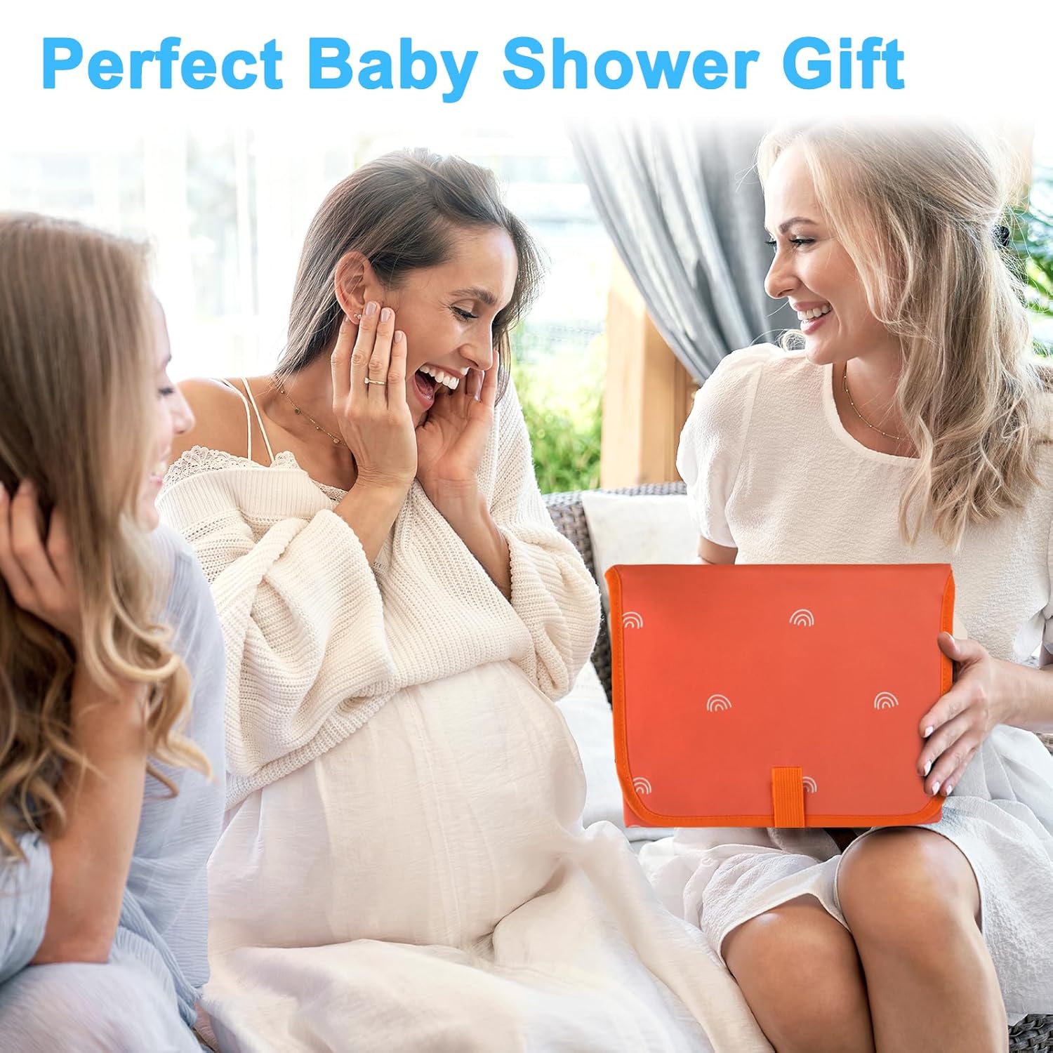 Baby Portable Changing Pad Travel - Waterproof Compact Diaper Changing Mat with Built-in Pillow - Lightweight & Foldable Changing Station, Newborn Shower Gifts