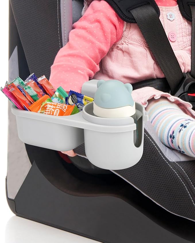 Accmor Child Cup Holder Snack Tray for Convertible Car Seats, Universal Child Cup Holder Compatible with Most Baby Car Seat Models-BubblyBeeBaby