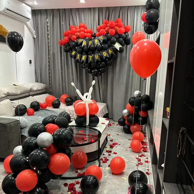 140pcs Red Round Balloons Different Sizes 18 12 10 5 Inch Latex Balloons for Arch Decoration Party Balloon Kit for Graduation Birthday Party Wedding Balloon Baby Shower Decoration-BubblyBeeBaby