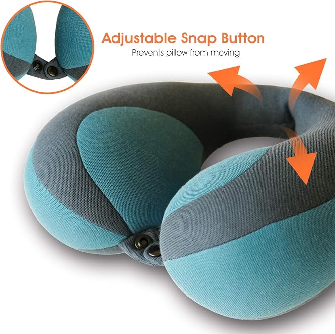 INFANZIA Chin Supporting Travel Neck Pillow, Comfortably Supports and Helps Support Head and Neck - Gifts for Toddler/Child/Kids, Blue-BubblyBeeBaby