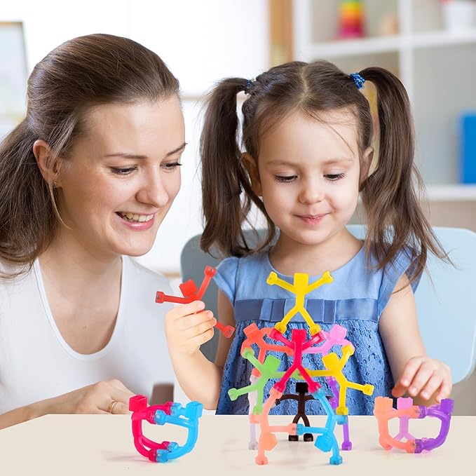 12 PCS Magnetic Travel Toys for Kids, Creative, Portable and Educational, Magnetic-People-Magnet-Men: Cute Robot & Funny Magnets, Small Fidget Toys for Classroom Prizes, Easter Egg Stuffers, Office-BubblyBeeBaby